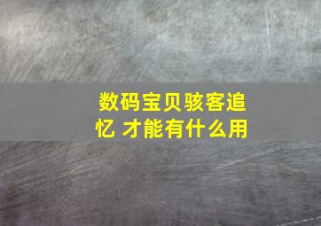 数码宝贝骇客追忆 才能有什么用